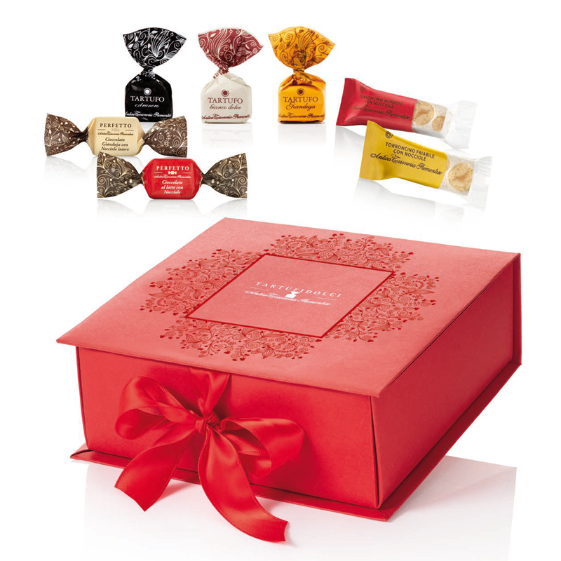 Confezione "Fancy" Rossa con Prodotti Assortiti - Gr. 500