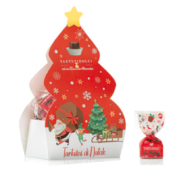 Antica Torroneria Piemontese Tartufini di Natale - Confezione “Alberello” - Gr. 180  - Dolcar S.A.S.