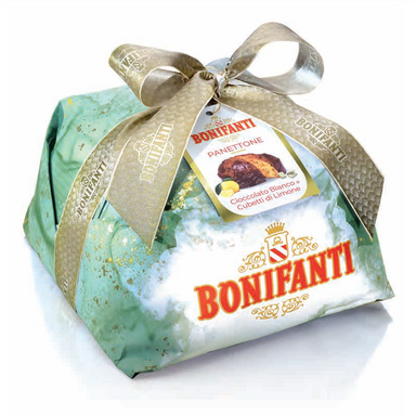 Bonifanti Panettone al Limone a Cubetti e Cioccolato Bianco - Kg. 1  - Dolcar S.A.S.