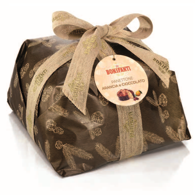 Bonifanti Panettone Arancia e Cioccolato - Incarto Retrò - Gr. 750  - Dolcar S.A.S.