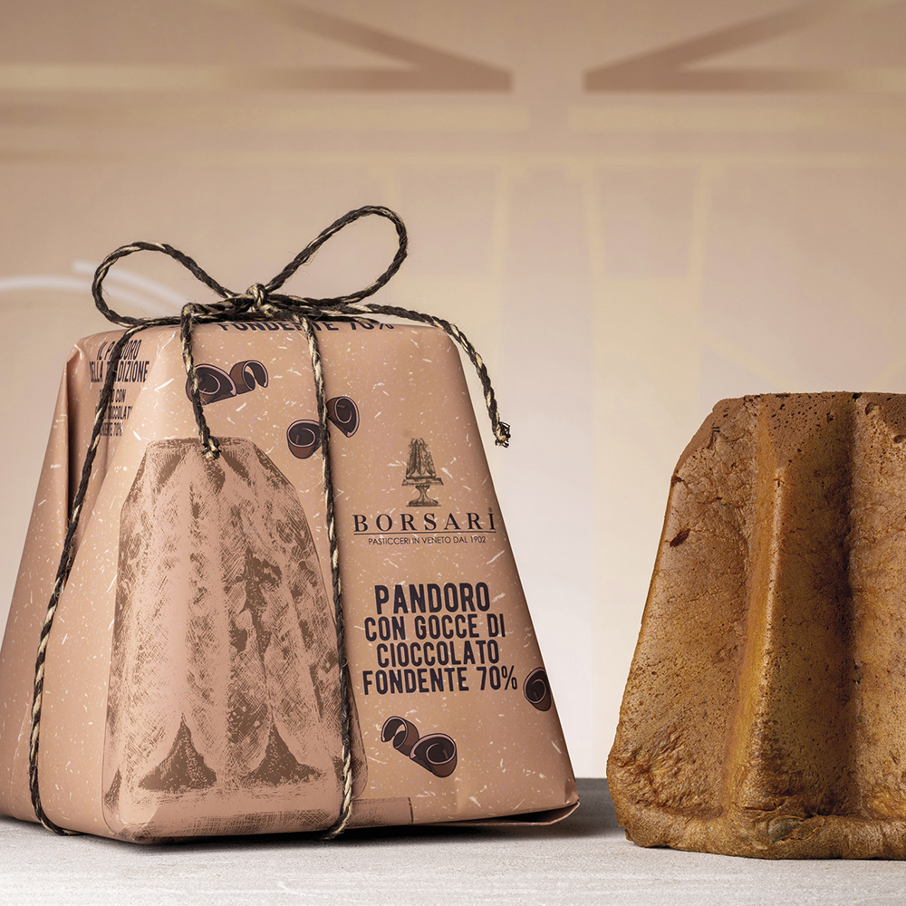 I Rustici - Pandoro Gocce di Cioccolato Incartato - Kg. 1 - Pz. 6