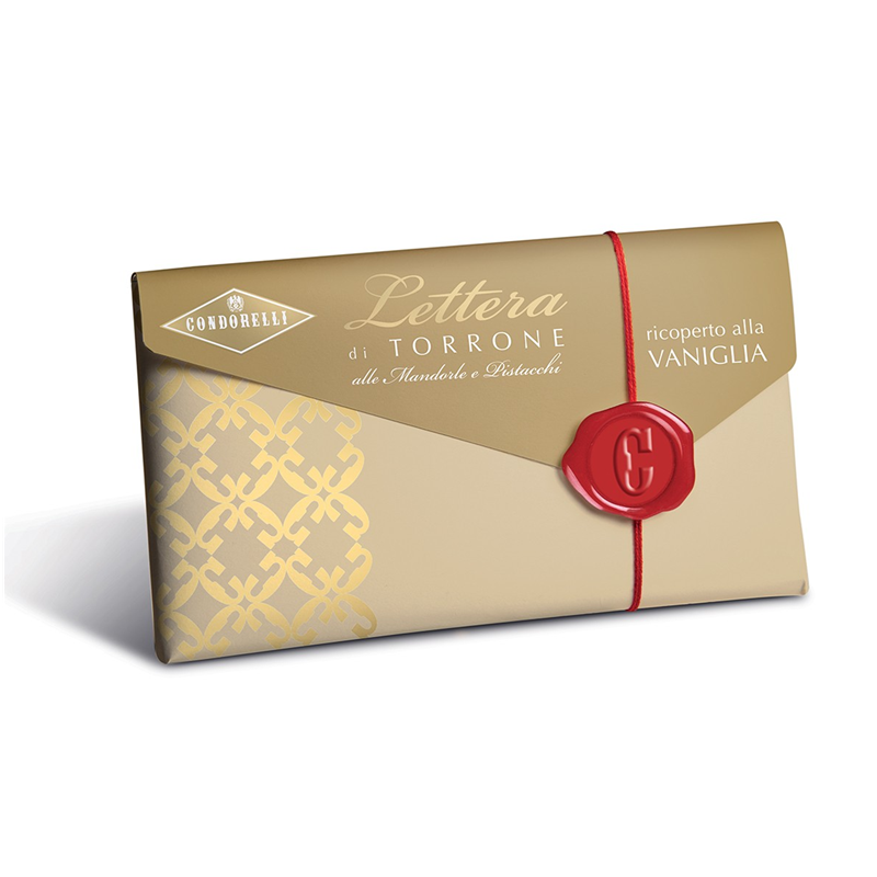 Lettera di Torrone Morbido Ricoperta - Vaniglia - Gr. 100