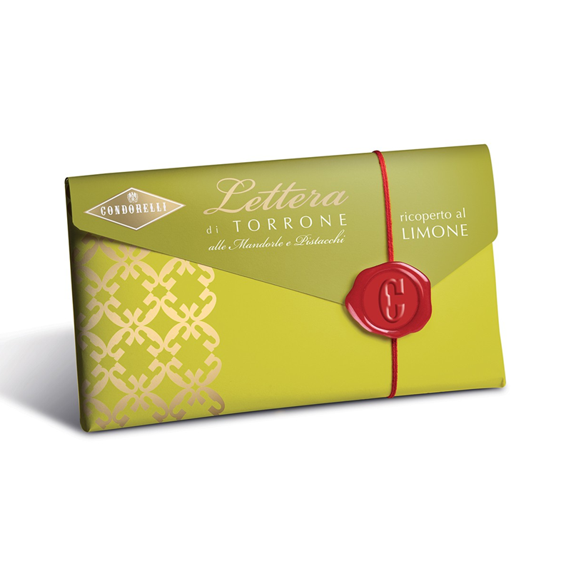 Lettera di Torrone Morbido Ricoperta - Limone - Gr. 100