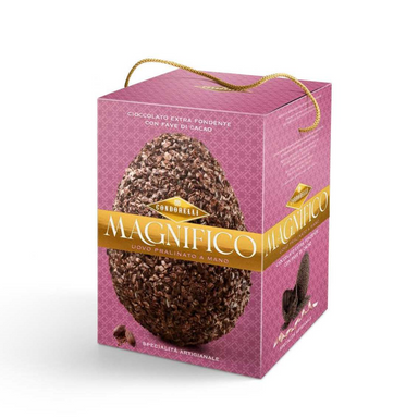 Condorelli Uovo di Cioccolato Extra Fondente con Fave di Cacao - Gr. 230  - Casa del Biscotto