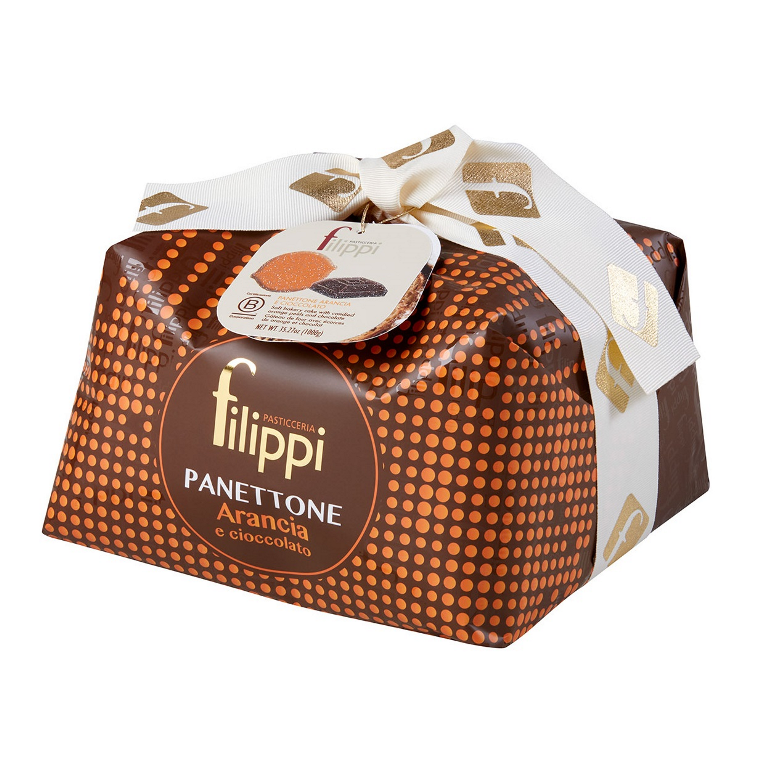 Filippi Panettone Speciale con Arancia e Cioccolato Fondente - Kg. 1  - Casa del Biscotto