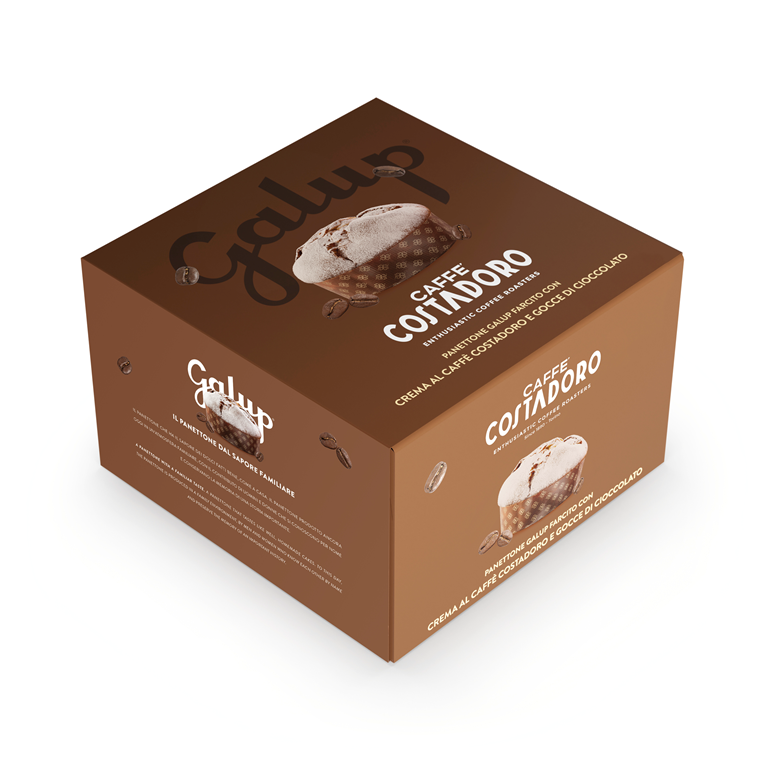 Galup Panettone Farcito con Crema al Caffè e Gocce di Cioccolato - Gr. 900  - Casa del Biscotto