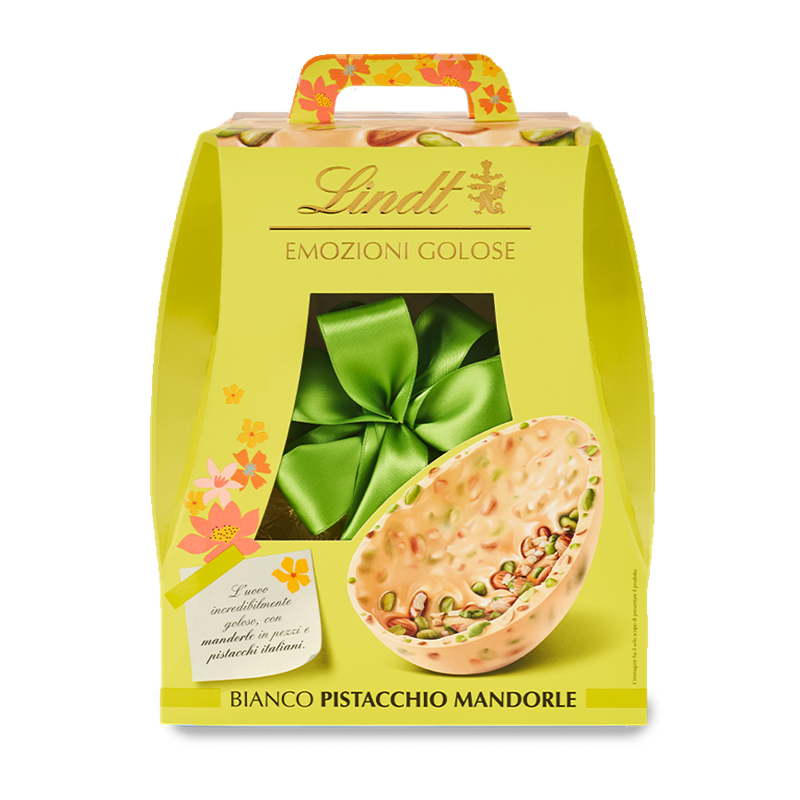 Lindt Uovo Emozioni Golose - Bianco Pistacchio Mandorle - Gr. 400  - Dolcar S.A.S.