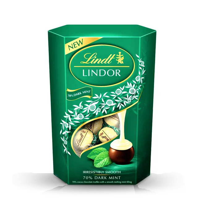 Lindt Lindor Cornet Fondente e Menta - Gr. 200  - Dolcar S.A.S.