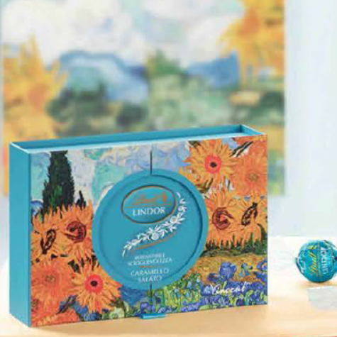 Collezione Arte Van Gogh - Scatola Boules Lindor Caramello Salato - Gr. 125