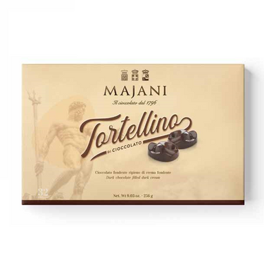 Majani Tortellini di Cioccolato Fondente - Scatola Regalo - Gr. 256  - Casa del Biscotto