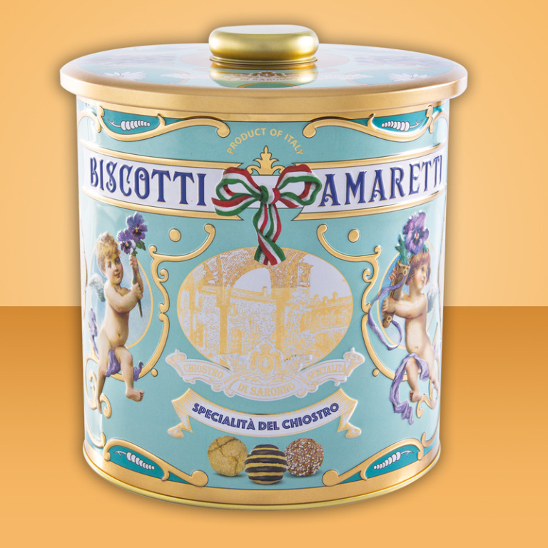Paolo Lazzaroni & Figli Amaretti Croccanti - Biscottiera Vintage - Gr. 150  - Casa del Biscotto