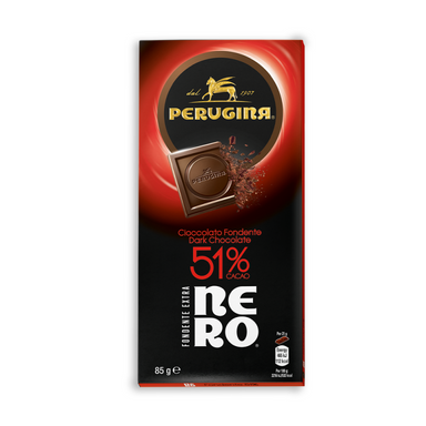 Perugina Tavoletta di Cioccolato Nero Extra Fondente 51% - Gr. 85  - Casa del Biscotto
