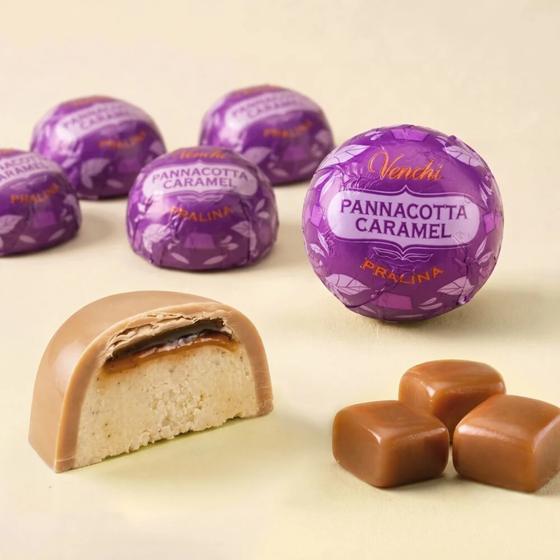 Cioccolatino Pannacotta, Caramello e Vaniglia - Gr. 500