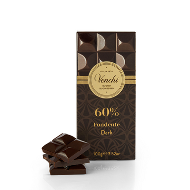 Venchi Tavoletta Cioccolato Fondente 60% - Gr. 100  - Casa del Biscotto