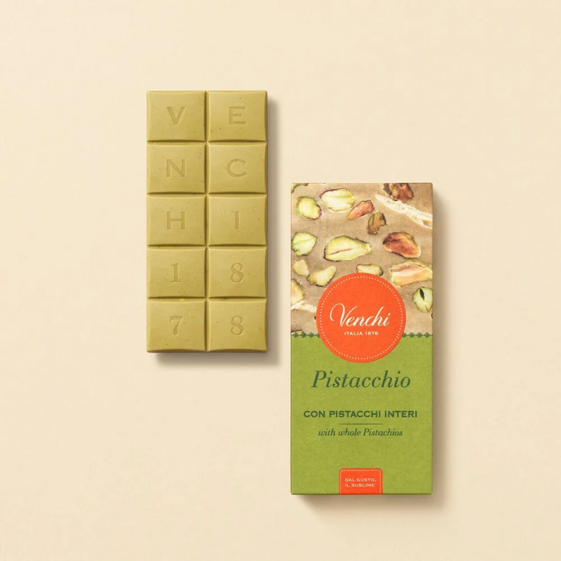 Tavoletta Gourmet di Cioccolato al Pistacchio con Pistacchi Interi - Gr. 95