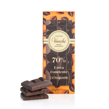 Venchi Mini Tavoletta Extra Fondente 70% - Gr. 30  - Dolcar S.A.S.