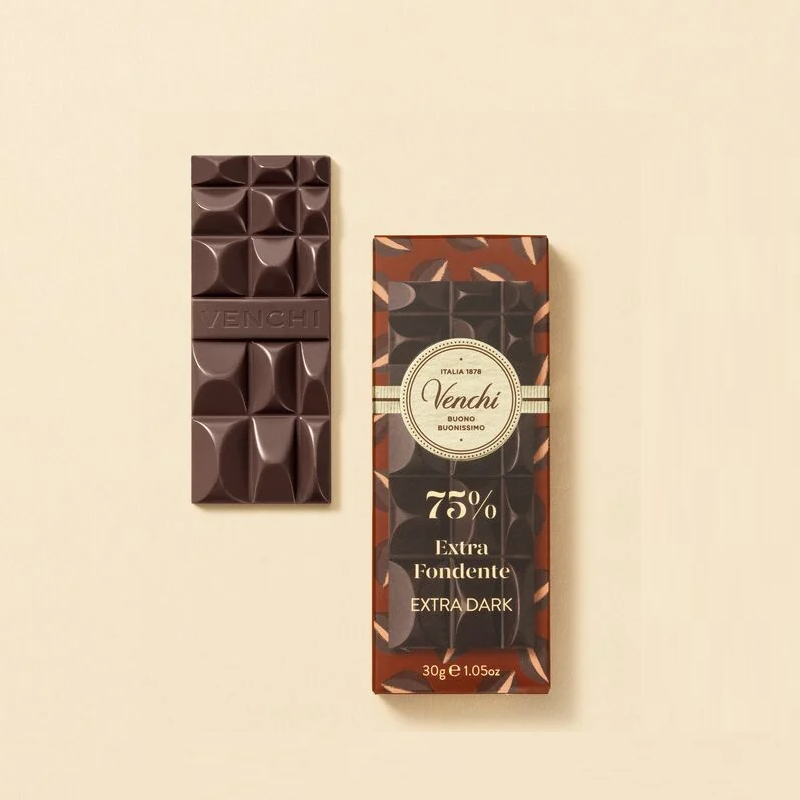 Mini Tavoletta Cioccolato Extra Fondente 75% - Gr. 30