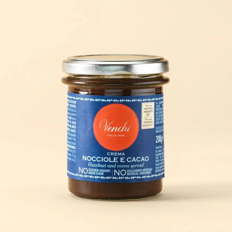 Venchi Crema Spalmabile alla Nocciola senza Zuccheri Aggiunti - Gr. 200  - Dolcar S.A.S.