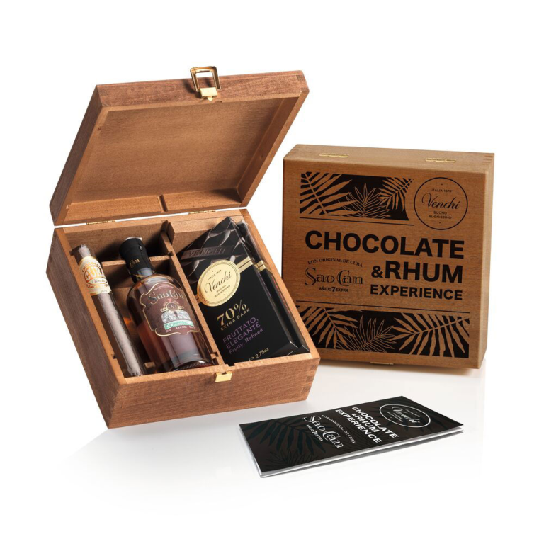 Venchi Chocolate & Rhum 7 Anni Experience - 248 Gr. + 20 Cl.  - Dolcar S.A.S.