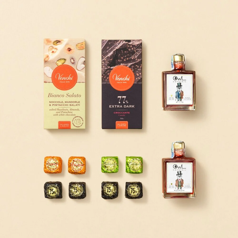 Venchi Set Esperienza Cioccolato e Cocktails - Gr. 320 + Cl. 20  - Dolcar S.A.S.