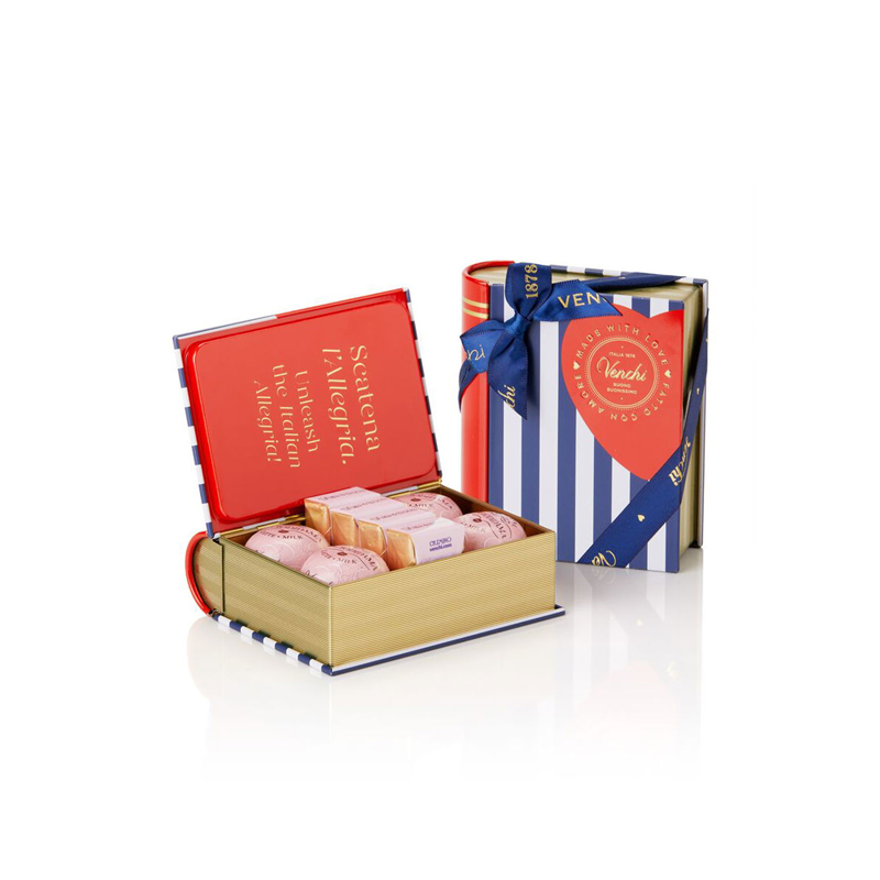 Mini Libro con Bacio di Dama e Cremino Caramel Gold - Gr. 105