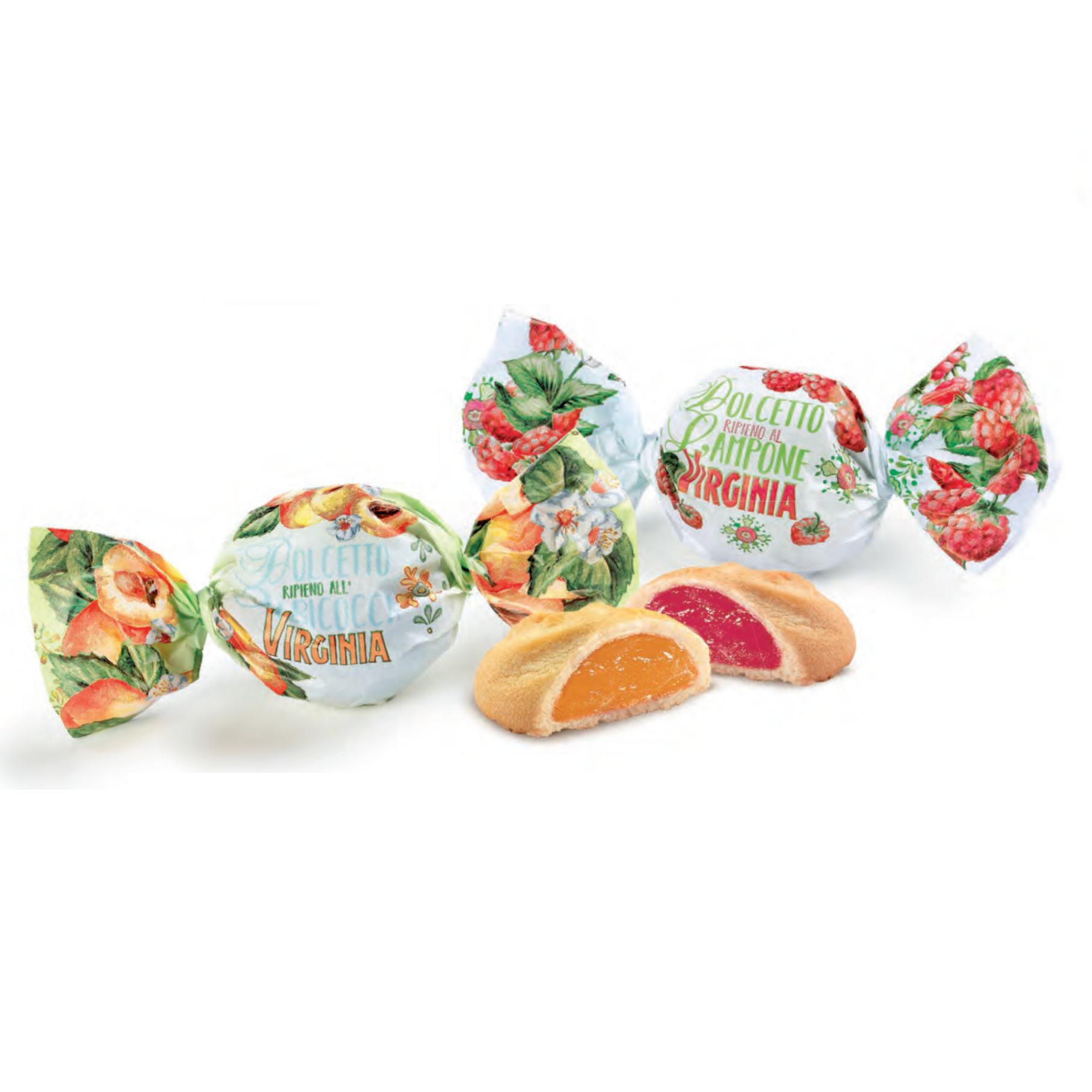 Dolcetti Ripieni all' Albicocca e al Lampone - Gr. 250