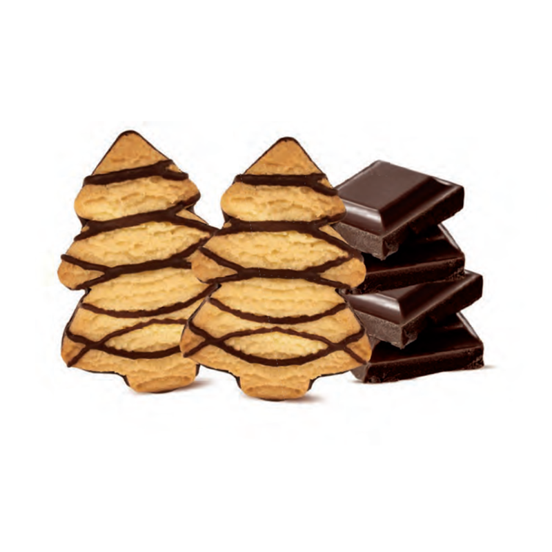 Alberelli Decorati con Cioccolato Fondente - Gr. 250