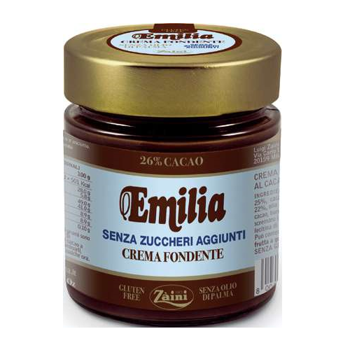 Emilia Crema Spalmabile Fondente Senza Zuccheri Aggiunti - Gr. 200