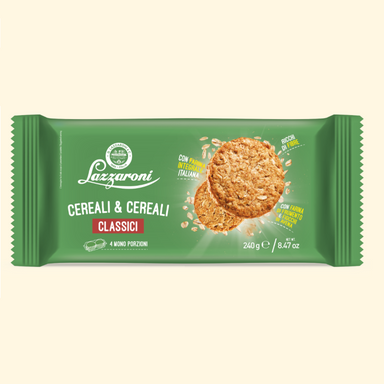 Lazzaroni Biscotti Cereali & Cereali Classici - 4 Monoporzioni - Gr. 240  - Casa del Biscotto