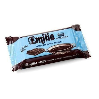 Emilia Blocco di Cioccolato Fondente Senza Zucchero - Gr. 200 - Zaini